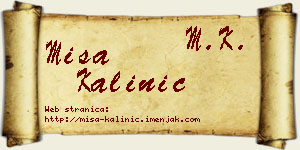Miša Kalinić vizit kartica